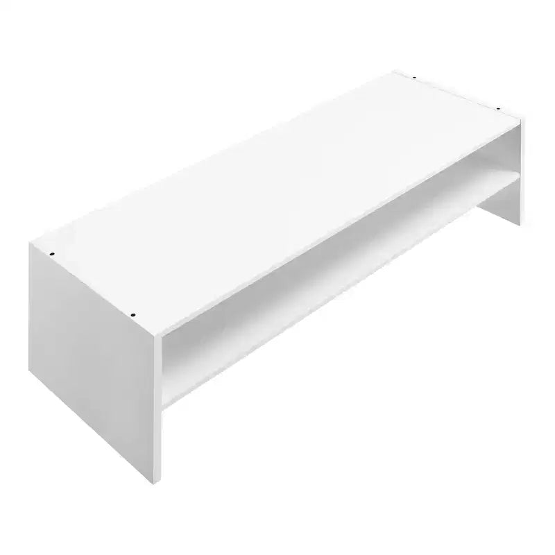 Whitmor Stackable 31" Extra Wide 2 Shelf Storage Organizer White
