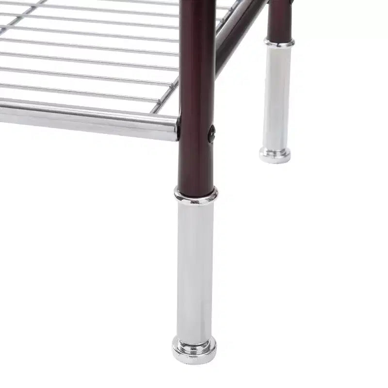 4 Tier Duplex Line Storage Tower Black - Organize It All: Metal Frame, Universal Shelving Unit, Easy to Assemble
