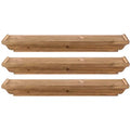 Kiera Grace 24" x 3.15" 3pc Muskoka Fitz Wooden Shelf Set Brown: Modern Floating Wall Organizers, No Assembly Required