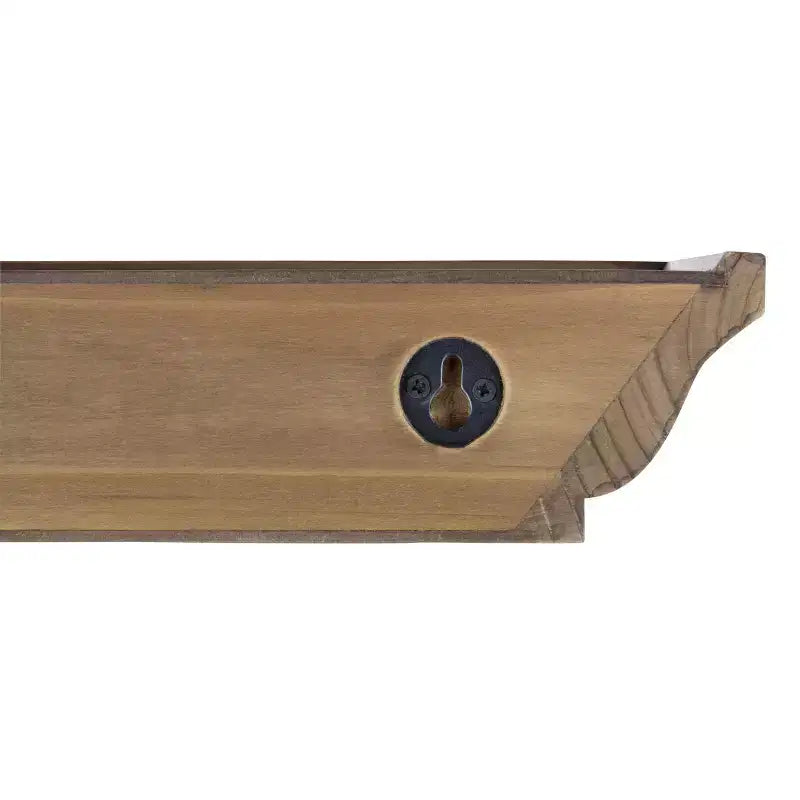 Kiera Grace 24" x 3.15" 3pc Muskoka Fitz Wooden Shelf Set Brown: Modern Floating Wall Organizers, No Assembly Required