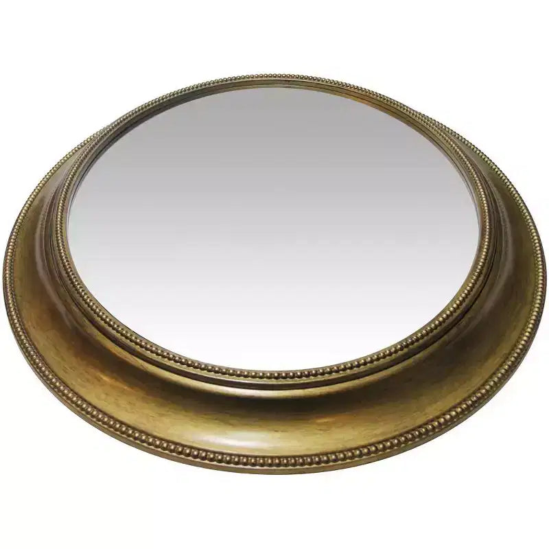 Infinity Instruments 30" Sonore Oval Wall Mirror Antique Gold : Beaded Resin Frame, No Assembly Required
