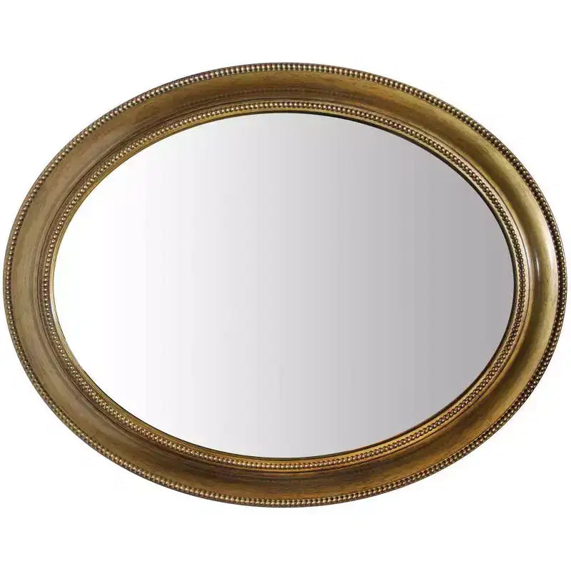 Infinity Instruments 30" Sonore Oval Wall Mirror Antique Gold : Beaded Resin Frame, No Assembly Required