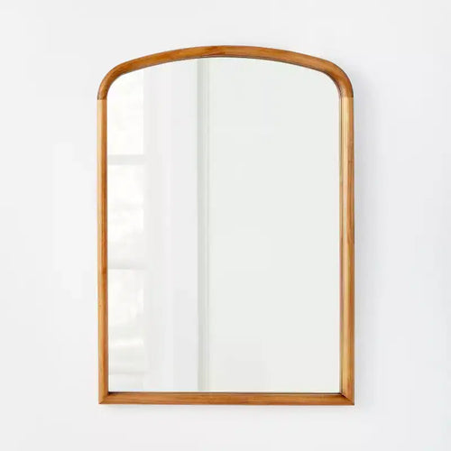 24" x 34" Wood Arch Decorative Wall Mirror Natural - Threshold™ designed with Studio McGee: Stained Finish, No Assembly Required