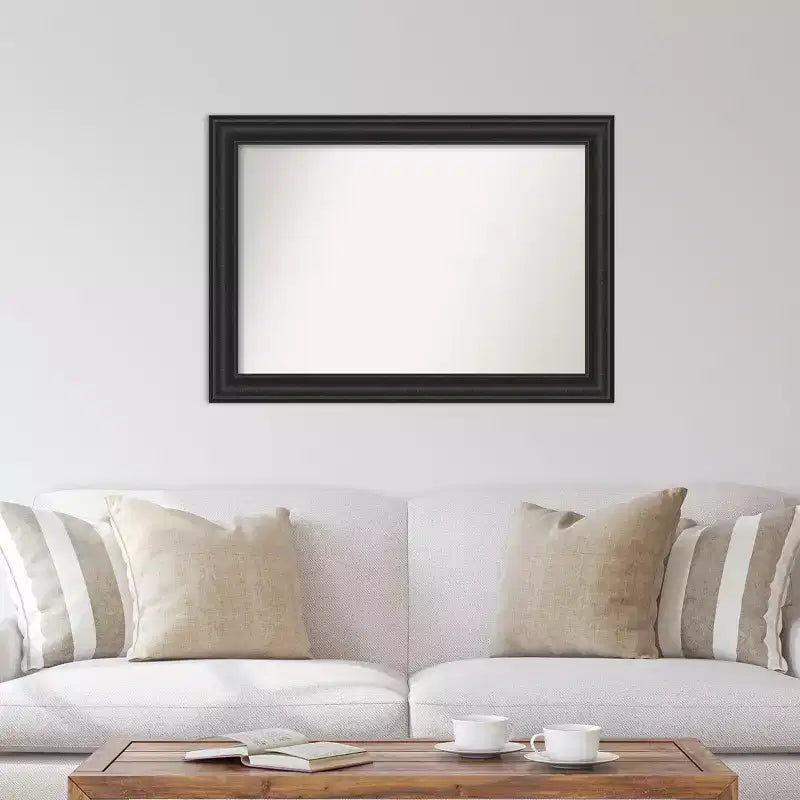 42" x 30" Non-Beveled Shipwreck Black Wall Mirror - Amanti Art
