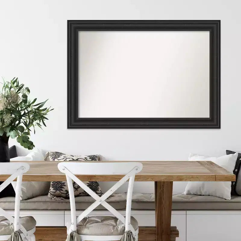 42" x 30" Non-Beveled Shipwreck Black Wall Mirror - Amanti Art