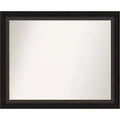 33" x 27" Non-Beveled Trio Oil Rubbed Bronze Wall Mirror - Amanti Art: Modern Rectangle, Includes Mount Hardware