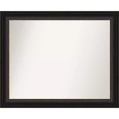 33" x 27" Non-Beveled Trio Oil Rubbed Bronze Wall Mirror - Amanti Art: Modern Rectangle, Includes Mount Hardware