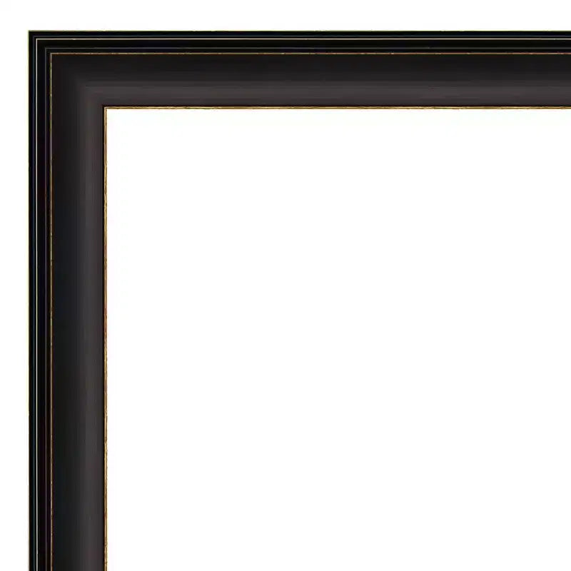 33" x 27" Non-Beveled Trio Oil Rubbed Bronze Wall Mirror - Amanti Art: Modern Rectangle, Includes Mount Hardware