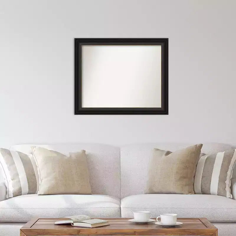 33" x 27" Non-Beveled Trio Oil Rubbed Bronze Wall Mirror - Amanti Art: Modern Rectangle, Includes Mount Hardware