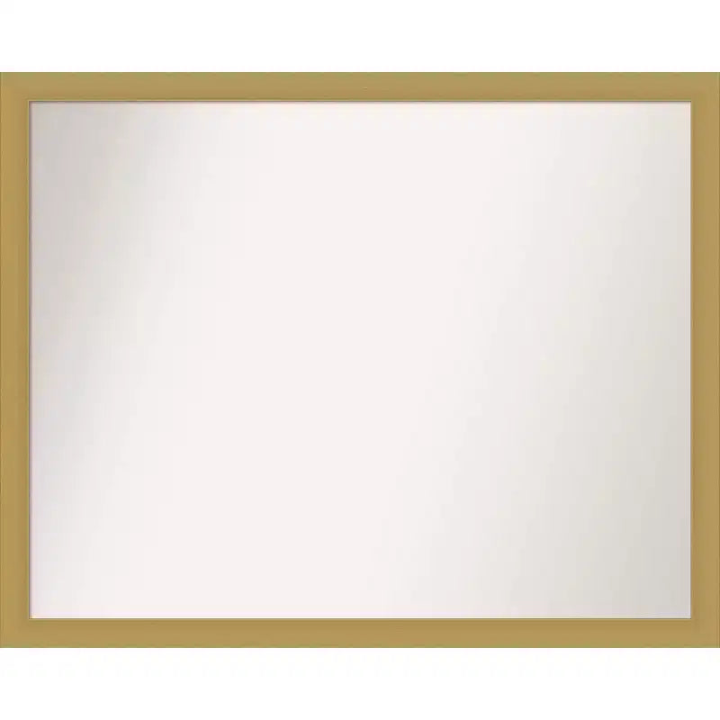 30" x 24" Non-Beveled Grace Narrow Bathroom Wall Mirror Brushed Gold - Amanti Art: Rectangle, Wall Mount, Modern Style