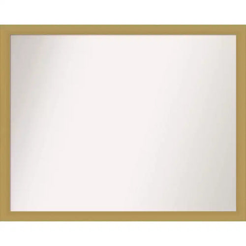30" x 24" Non-Beveled Grace Narrow Bathroom Wall Mirror Brushed Gold - Amanti Art: Rectangle, Wall Mount, Modern Style