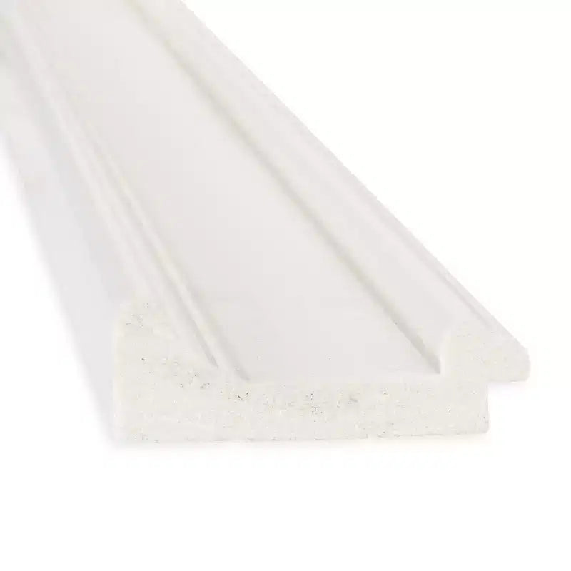 24" x 30" Non-Beveled Ridge White Wall Mirror - Amanti Art: Modern Rectangle, Polystyrene Frame, Includes Mounting Hardware