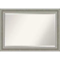 42" x 30" Parlor Framed Wall Mirror Silver - Amanti Art