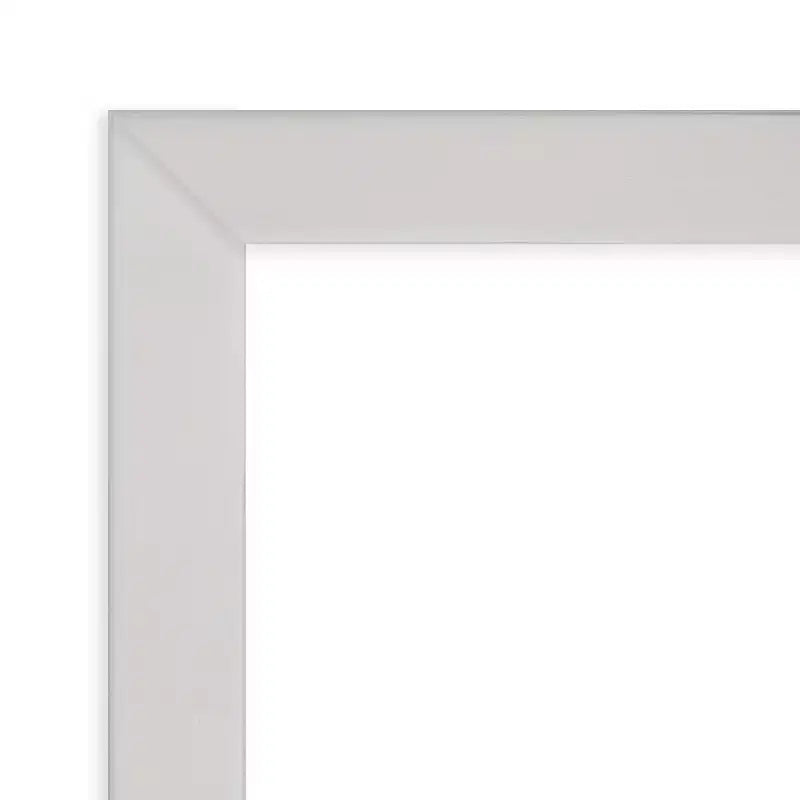 28" x 28" Svelte Silver Wood Wall Mirror by Amanti Art: Modern Square, Includes Mounting Hardware