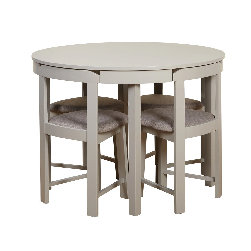 Ensemble de salle à manger rond compact 5 pièces Harrisburg Tobey