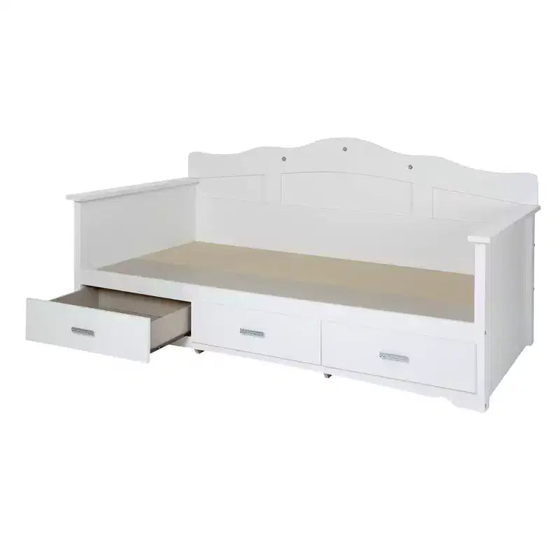 South Shore Twin Tiara Kids' Daybed with Storage Pure White