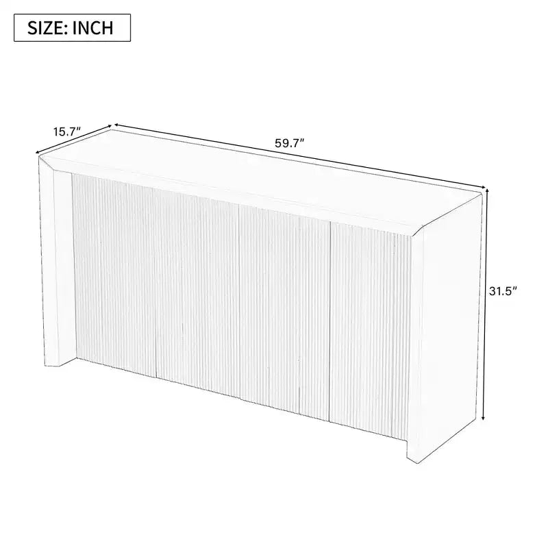 Minimalist Entryway Table with Unique Wavy Design, 59.7-Inch Modern Console Table for Living Room, Hallway, Foyer, Entrance and Bedroom