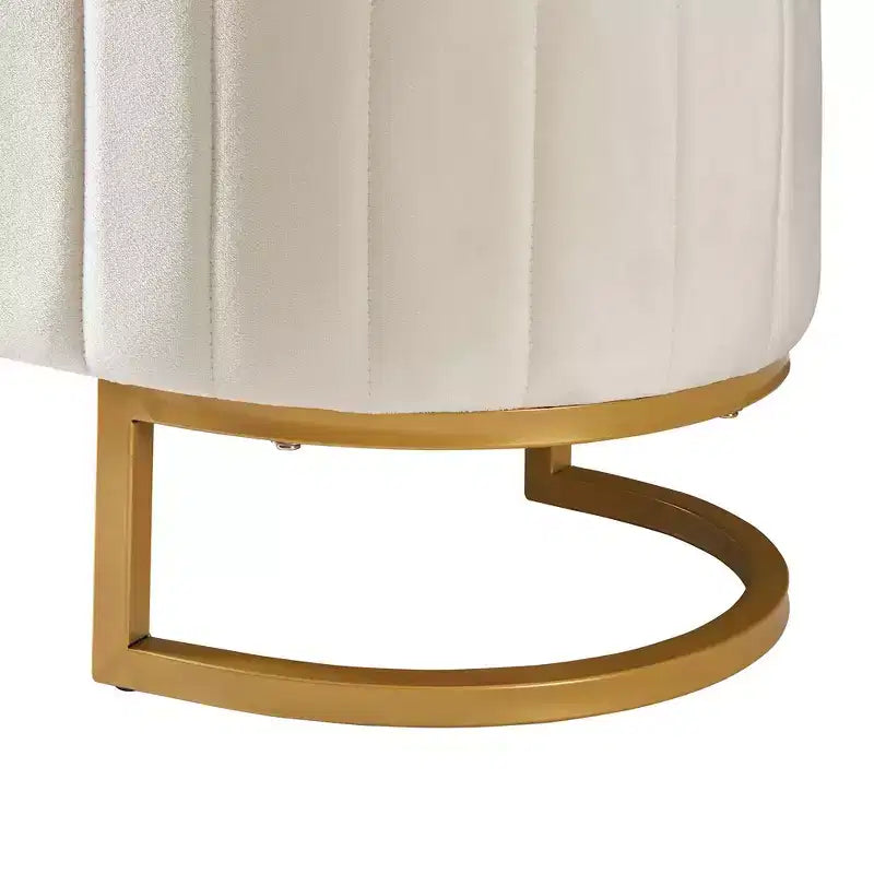 TUYOHW 47 Chic End of Bed Storage Ottoman Bench,Exquisite Velvet Bench with Gold Metal Legs,Accent Ottoman for Living Room,400lbs Capacity