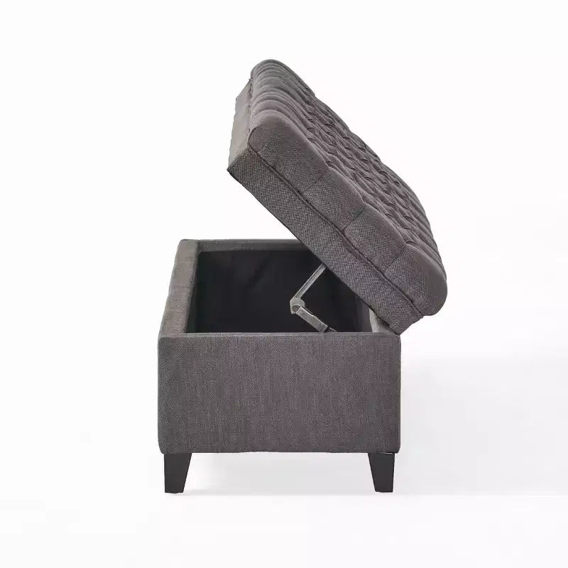 Okak Elegent Entryway Bench with Large Storage Capacity, Storage Ottoman with Padding Seat, End Of Bed Bench for Living Room