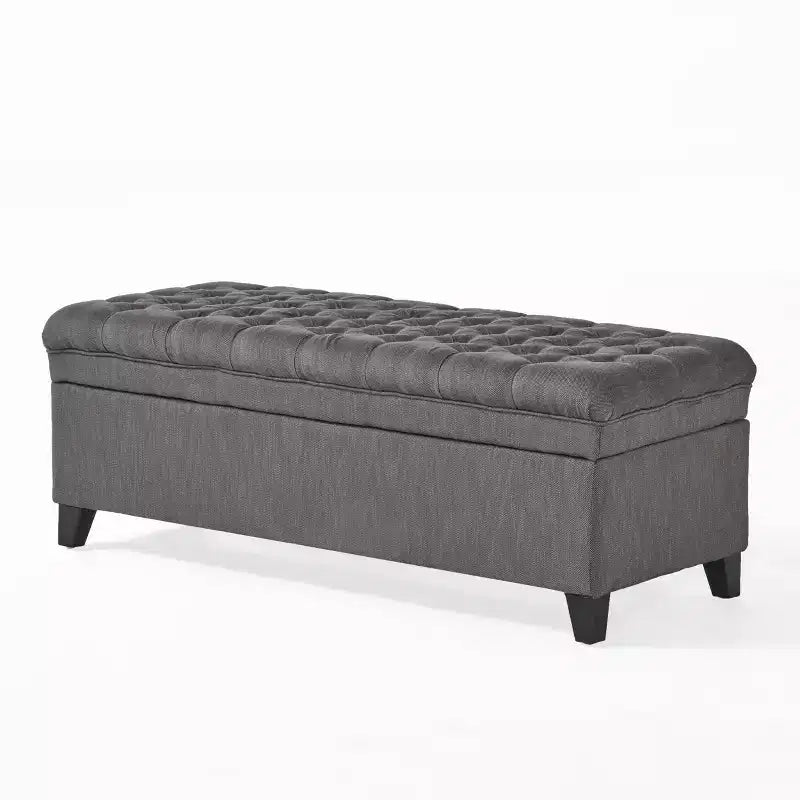 Okak Elegent Entryway Bench with Large Storage Capacity, Storage Ottoman with Padding Seat, End Of Bed Bench for Living Room