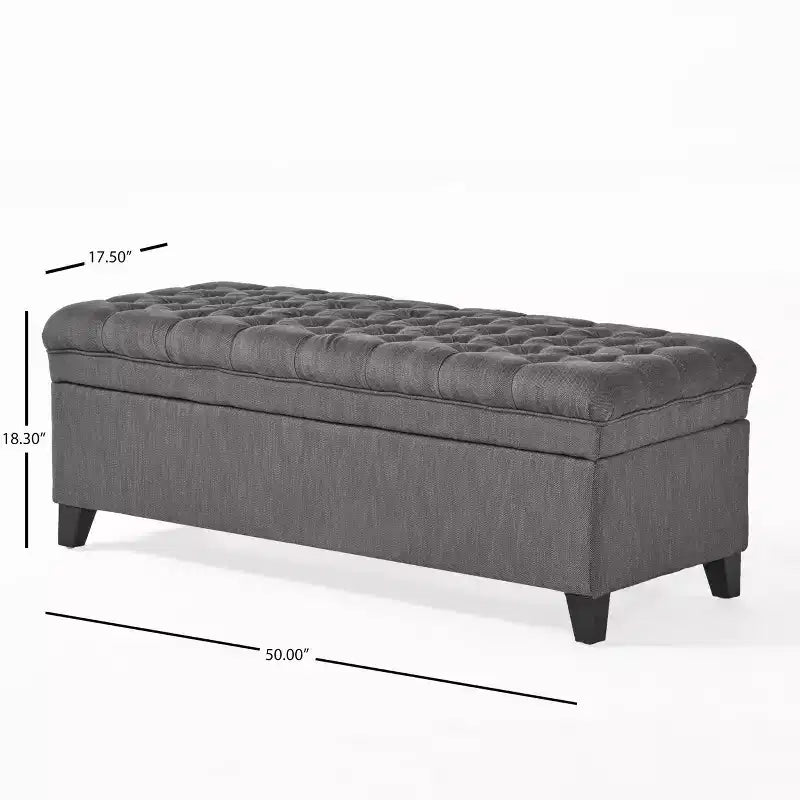 Okak Elegent Entryway Bench with Large Storage Capacity, Storage Ottoman with Padding Seat, End Of Bed Bench for Living Room