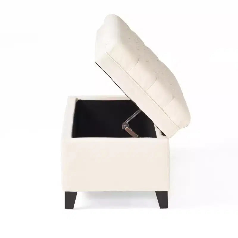 Okak Elegent Entryway Bench with Large Storage Capacity, Storage Ottoman with Padding Seat, End Of Bed Bench for Living Room