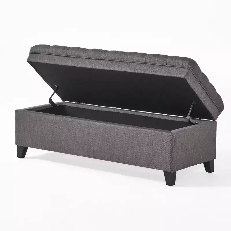 Okak Elegent Entryway Bench with Large Storage Capacity, Storage Ottoman with Padding Seat, End Of Bed Bench for Living Room
