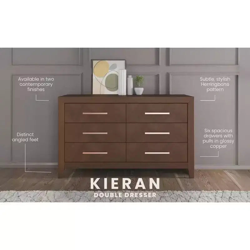 Child Craft 6-Drawer Kieran Dresser for Nursery or Bedroom, Plenty of Storage, Anti-Tip Kit Included to Prevent Tipping, Non-Toxic, Baby Safe Finish