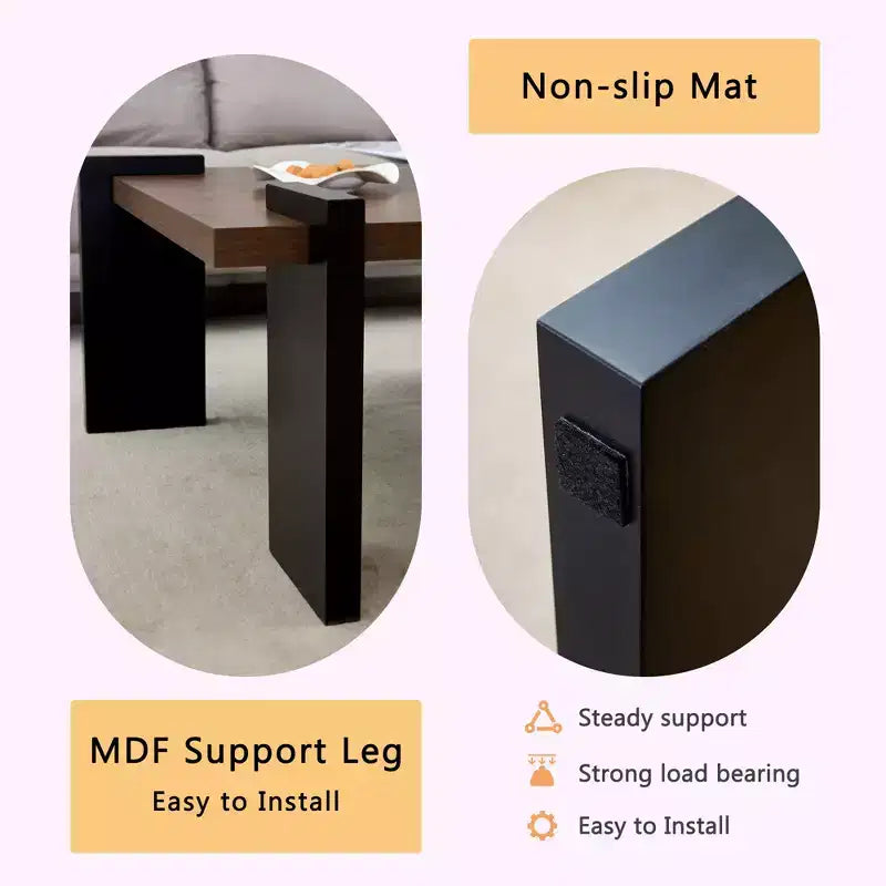 MAYEERTY Modern Coffee Table with Tenon-Mortise Structure for Small Living Room, Apartment
