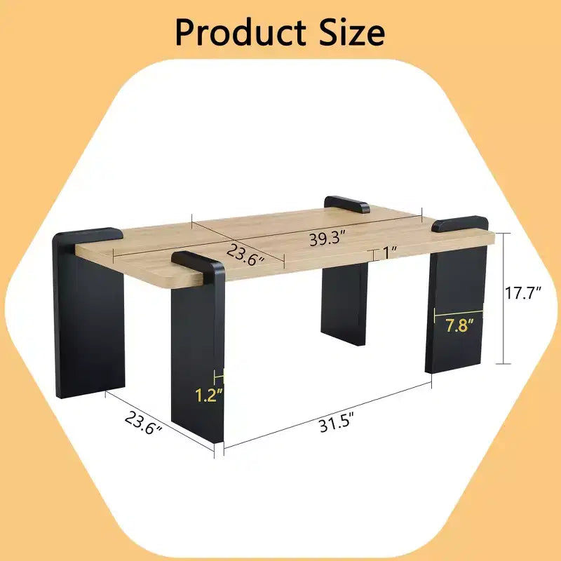MAYEERTY Modern Coffee Table with Tenon-Mortise Structure for Small Living Room, Apartment