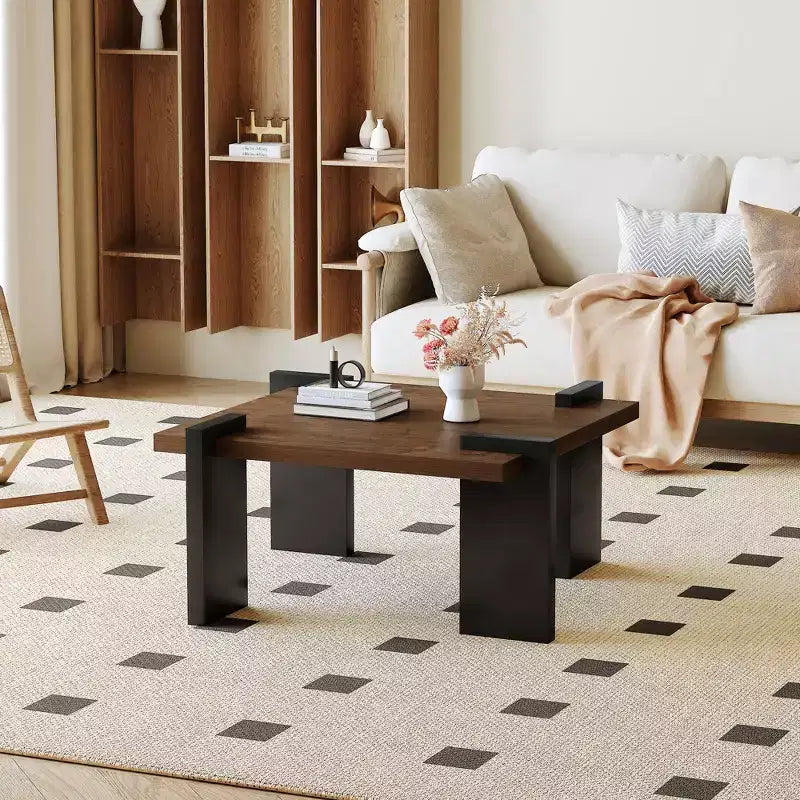 MAYEERTY Modern Coffee Table with Tenon-Mortise Structure for Small Living Room, Apartment