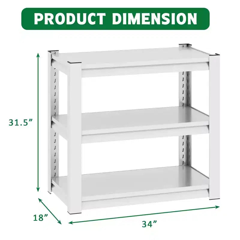 VIYET 31 3-Tier Adjustable Fish Tank Stand - 400lbs Heavy-Duty Metal Aquarium Stand for 20-30 Gallon, Antique White with Floor Pads