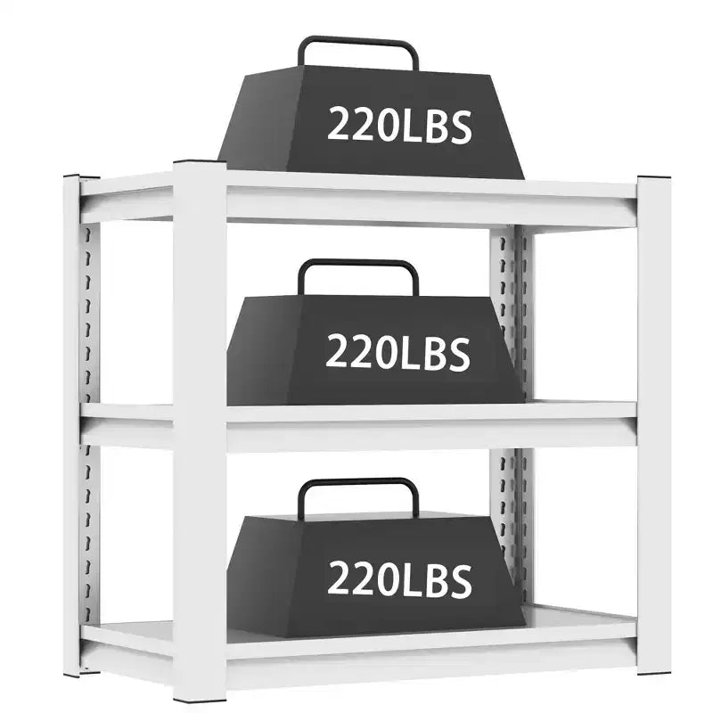 VIYET 31 3-Tier Adjustable Fish Tank Stand - 400lbs Heavy-Duty Metal Aquarium Stand for 20-30 Gallon, Antique White with Floor Pads