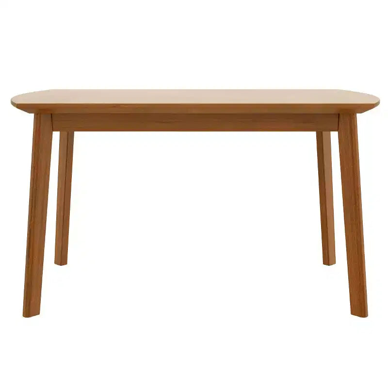 47 Mid-Century Modern Dining Table with Solid Rubber Wood Legs, Rectangular Kitchen Table for 4, Minimalist Dining Room Table-Panipeachy