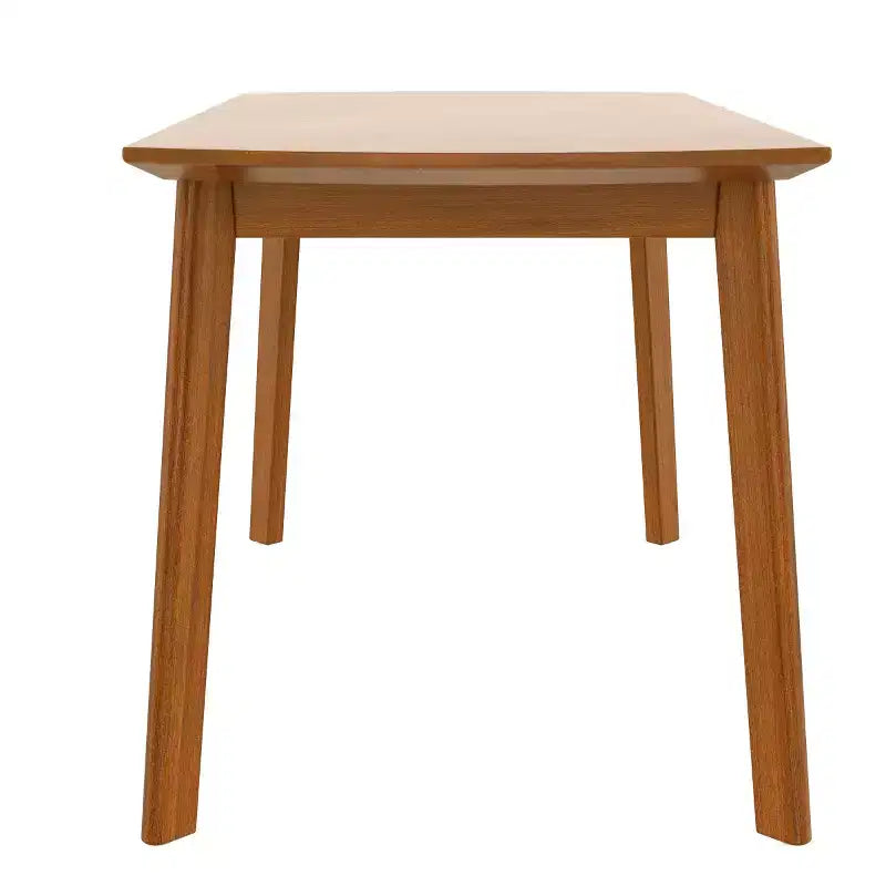 47 Mid-Century Modern Dining Table with Solid Rubber Wood Legs, Rectangular Kitchen Table for 4, Minimalist Dining Room Table-Panipeachy