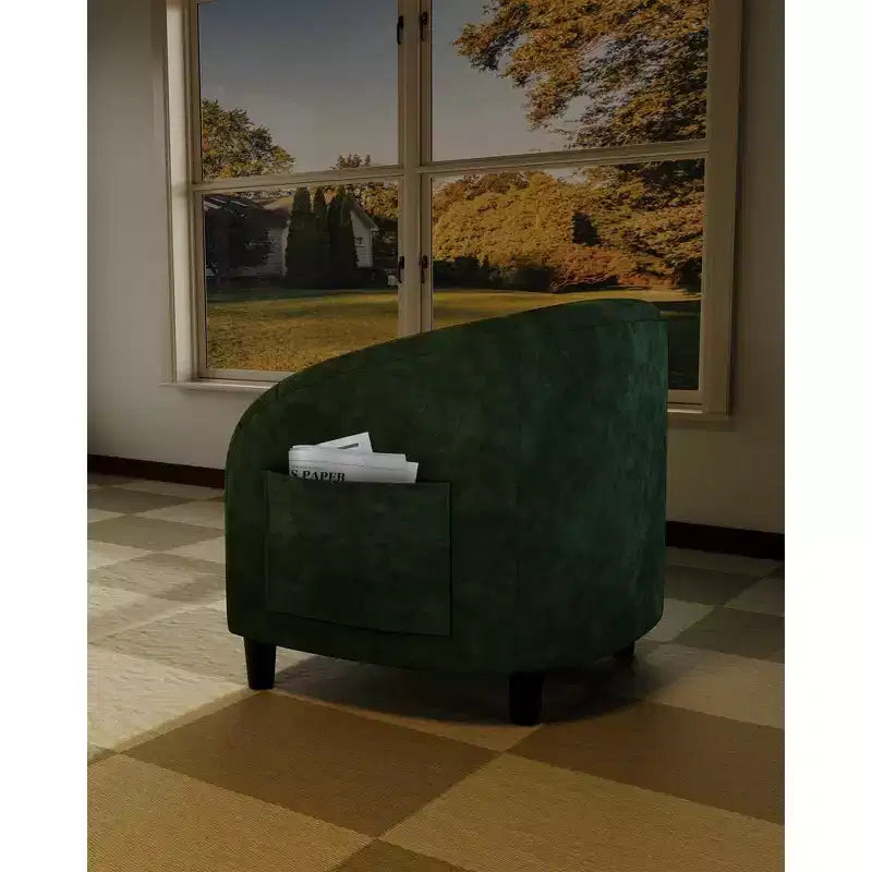 Garvee Accent Chair Set of 2, Barrel Chair, Modern Club Chair with Padded Seat and Sturdy Legs
