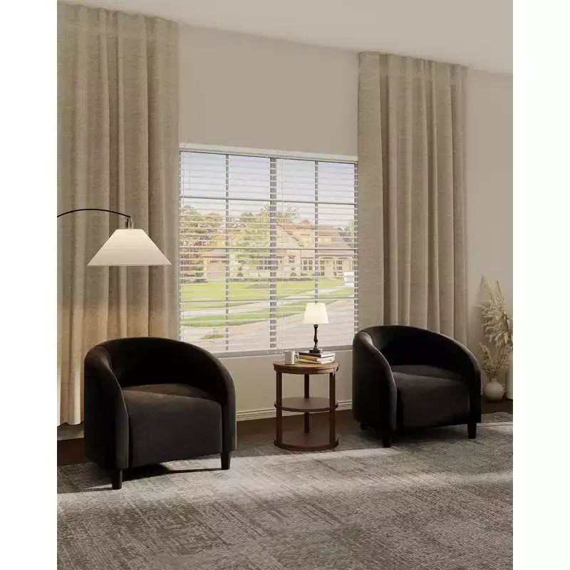 Garvee Accent Chair Set of 2, Barrel Chair, Modern Club Chair with Padded Seat and Sturdy Legs