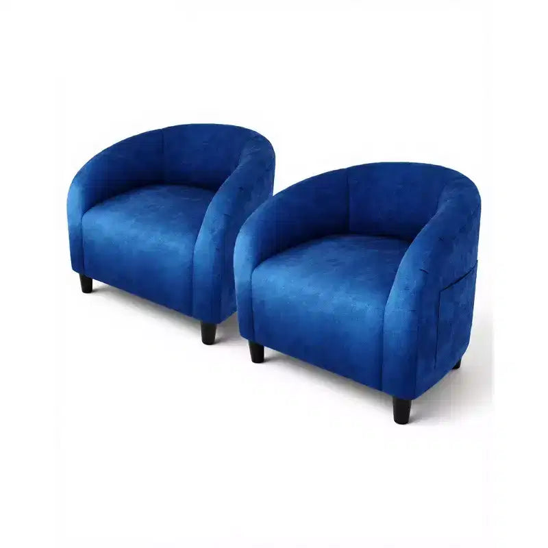 Lot de 2 fauteuils Garvee, fauteuil baquet, fauteuil club moderne avec assise rembourrée et pieds robustes