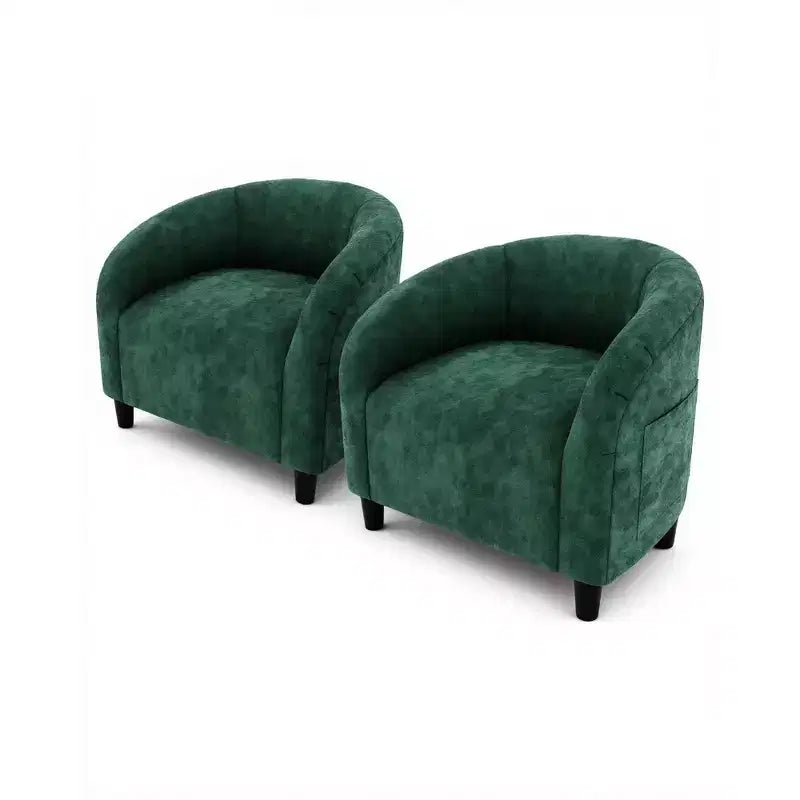 Lot de 2 fauteuils Garvee, fauteuil baquet, fauteuil club moderne avec assise rembourrée et pieds robustes