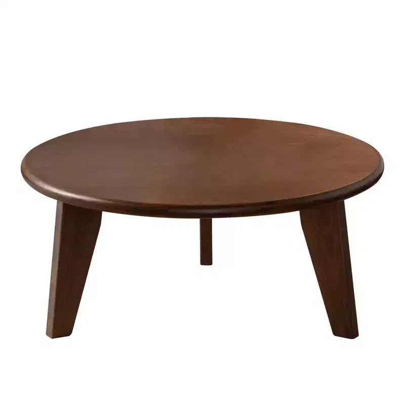 Maxax 31.4 Round Wooden Coffee Table, 3-Tapered Leg Mid-Century Coffee Table for Boho/Farmhouse/Modern Spaces
