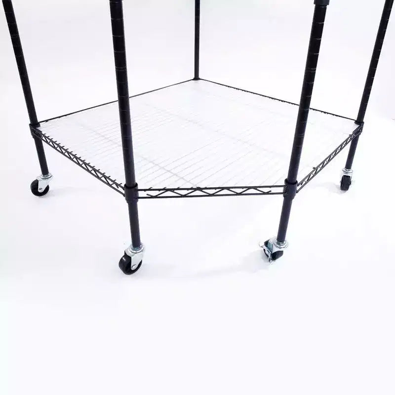 Karl Home 27 in.W Metal Height -Adjustable Shelving Unit with Wheels
