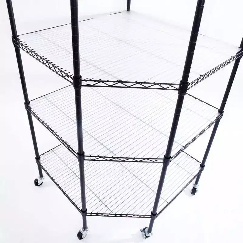 Karl Home 27 in.W Metal Height -Adjustable Shelving Unit with Wheels