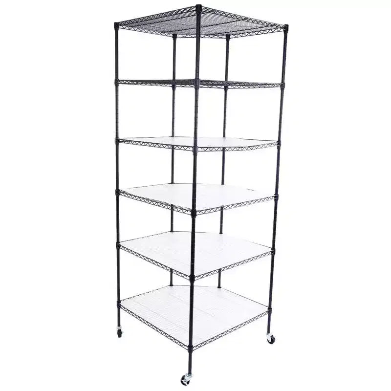 Karl Home 27 in.W Metal Height -Adjustable Shelving Unit with Wheels