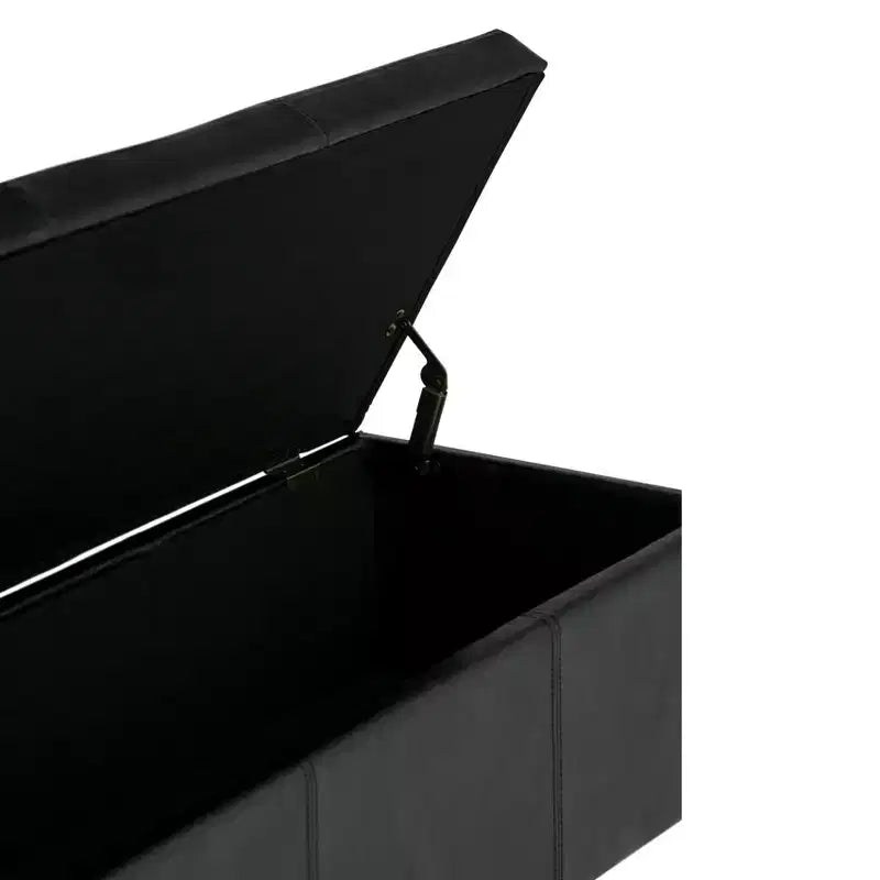 Okak 48IN Wide Storage Ottoman with Padding Seat, End Of Bed Storage Bench with Ample Storage, Ottoman Foot Rest for Living Room
