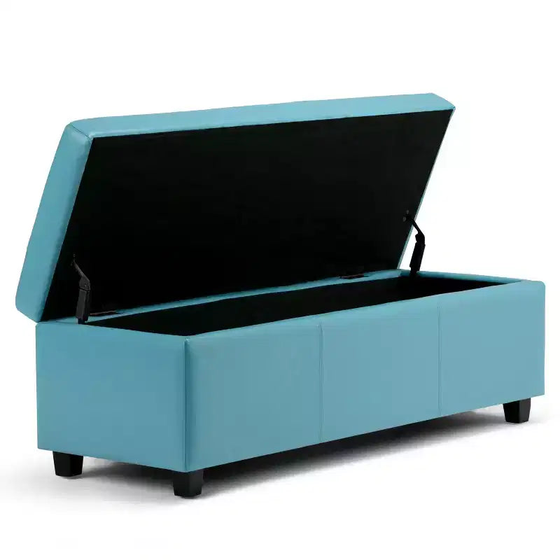 Okak 48IN Wide Storage Ottoman with Padding Seat, End Of Bed Storage Bench with Ample Storage, Ottoman Foot Rest for Living Room