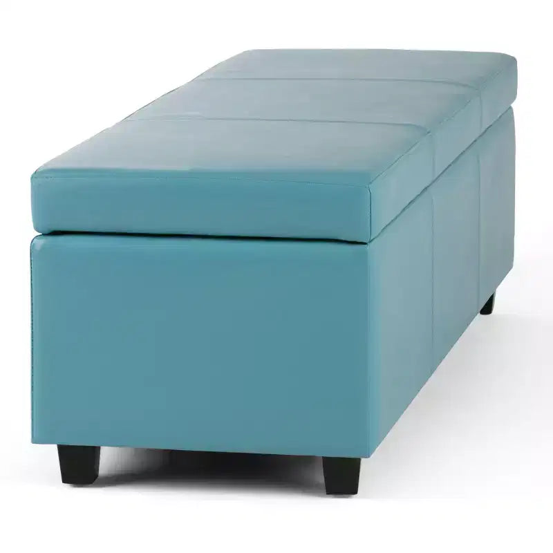 Okak 48IN Wide Storage Ottoman with Padding Seat, End Of Bed Storage Bench with Ample Storage, Ottoman Foot Rest for Living Room