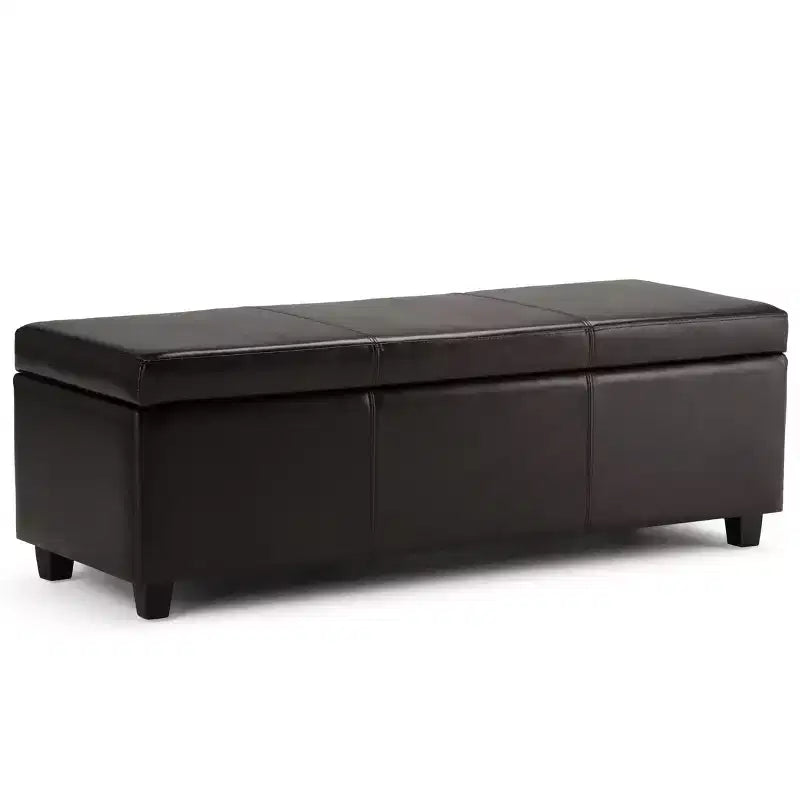Okak 48IN Wide Storage Ottoman with Padding Seat, End Of Bed Storage Bench with Ample Storage, Ottoman Foot Rest for Living Room