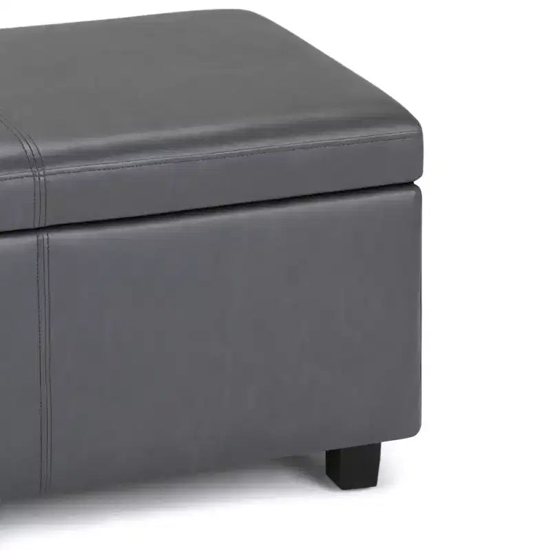 Okak 48IN Wide Storage Ottoman with Padding Seat, End Of Bed Storage Bench with Ample Storage, Ottoman Foot Rest for Living Room