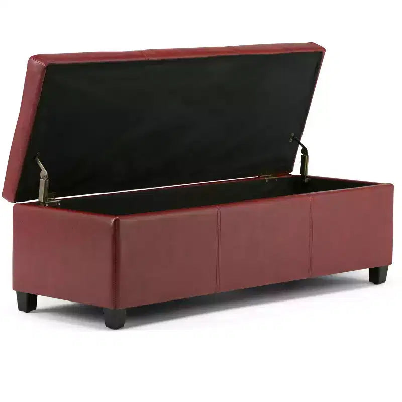 Okak 48IN Wide Storage Ottoman with Padding Seat, End Of Bed Storage Bench with Ample Storage, Ottoman Foot Rest for Living Room