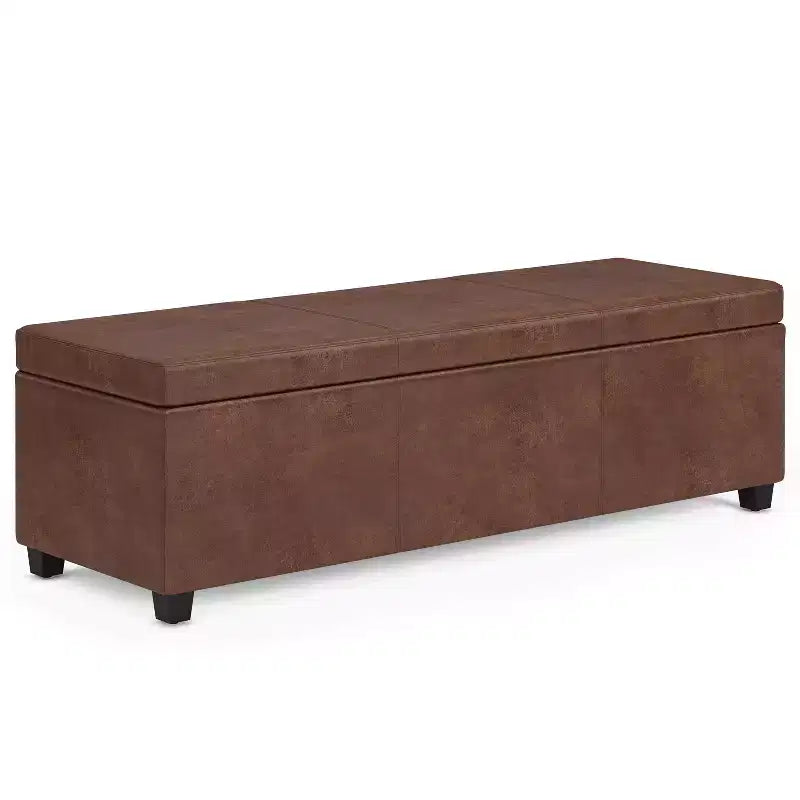 Okak 48IN Wide Storage Ottoman with Padding Seat, End Of Bed Storage Bench with Ample Storage, Ottoman Foot Rest for Living Room